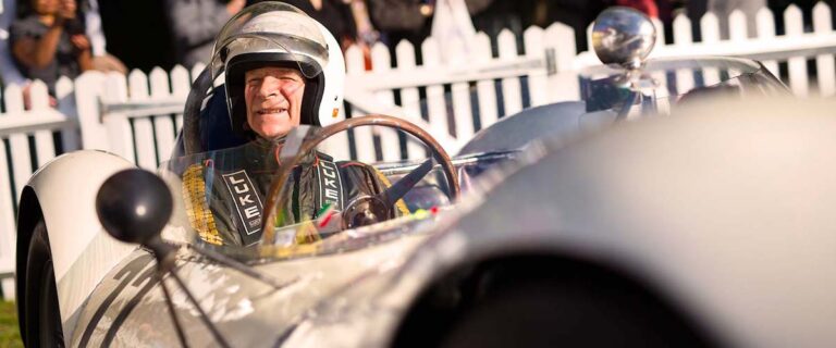 Historic racing driver at the Goodwood Revival.