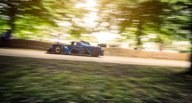 Modern hypercar on the Goodwood hill climb.