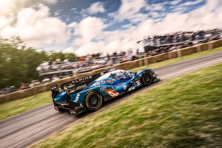 Alpine Hypercar climbing the Goodwood Festival of Speed hill.
