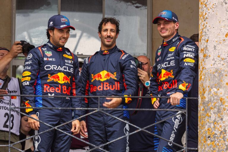 Red Bull Racing Formula One drivers at the Goodwood Festival of Speed.